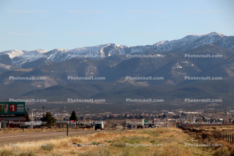 City of Ely under the Snowy Mountain Range