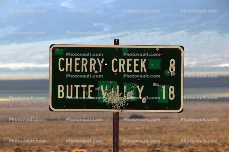 Cherry Creek road sign