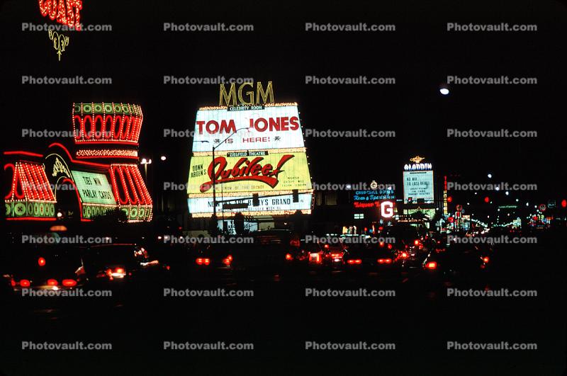 MGM Grand, Tom Jones, Night, Nighttime, Neon Lights