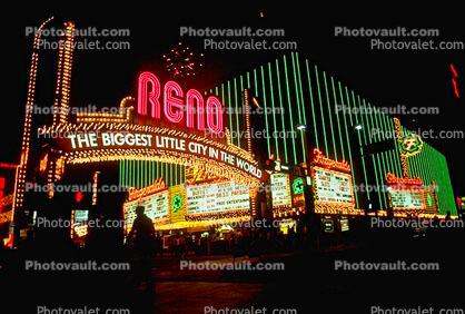 Reno Arch and building, neon