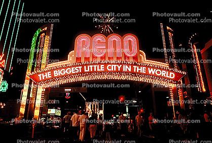 Red Neon Lights of the Reno Arch