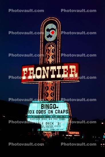 Frontier Bingo, Casino, Night, Nighttime, Neon Lights, Bingo