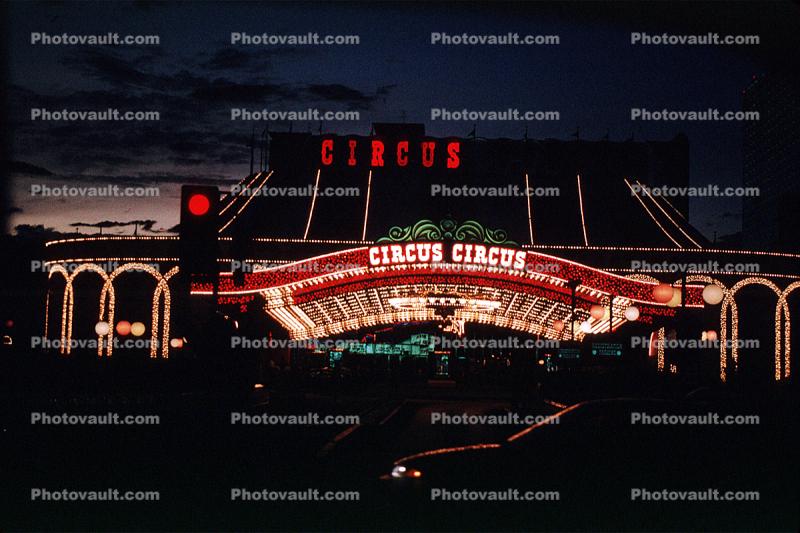 Circus Circus, Casino, Night, Nighttime, Neon Lights