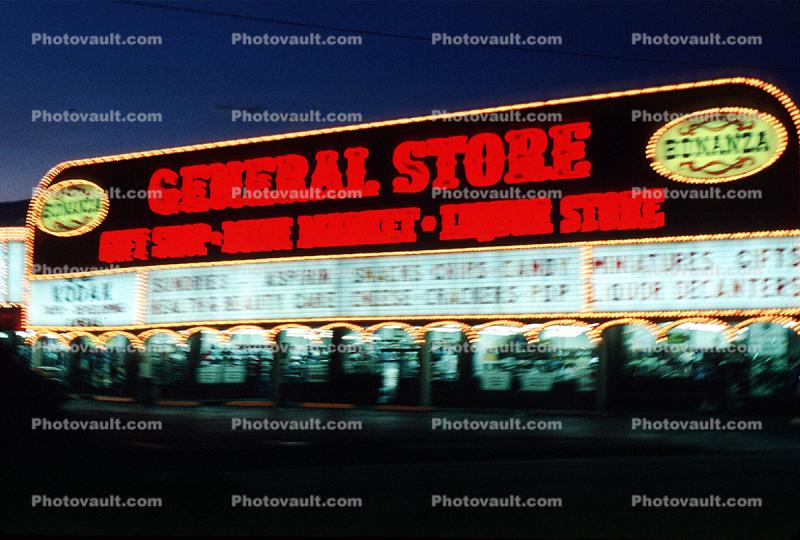 General Store, Casino, Night, Nighttime, Neon Lights