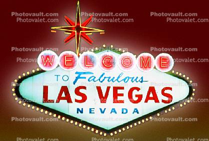 Las Vegas Welcome Sign, Welcome to Fabulous Las Vegas Nevada, Welcome Las Vegas, Sign, Signage, Nighttime, Night, glow