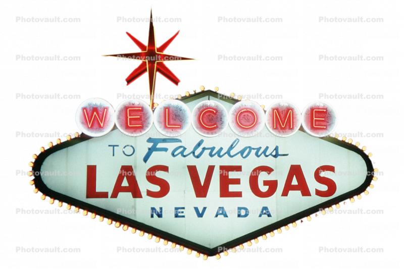 Las Vegas Welcome Sign, Welcome to Fabulous Las Vegas Nevada, Welcome Las Vegas, Sign, Signage, Nighttime, Night, photo-object, object, cut-out, cutout