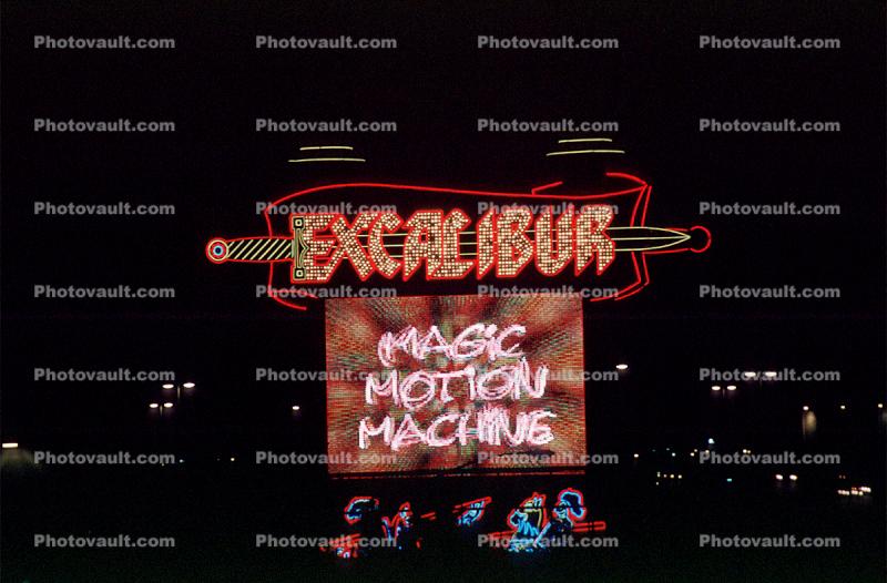 Excalibur Magic Motion Machine, neon lights