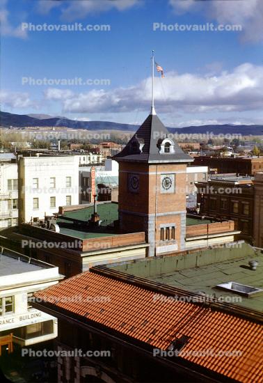 Clock Tower, City Hall Tower, building, Reno, 1950s