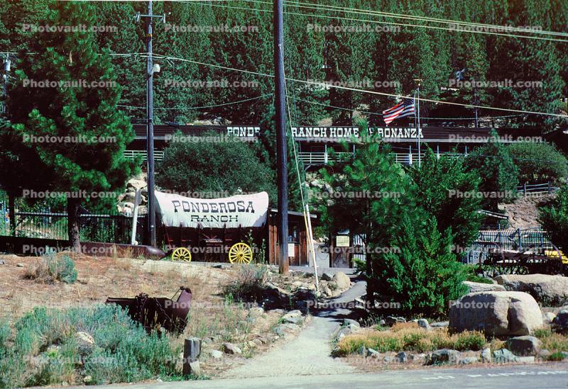 Ponderosa Ranch Home of Bonanxa, covered wagon, conestoga Wagon, tourist trap