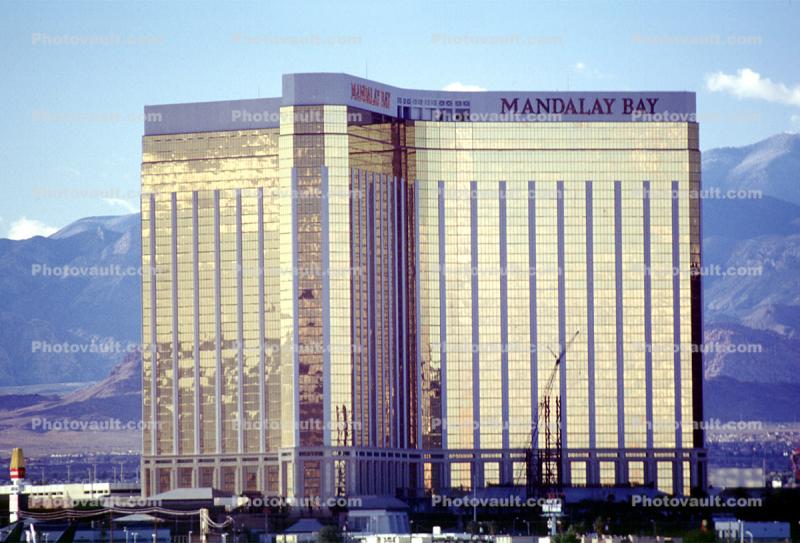 Mandalay Bay, Buildings, Hotel, Casinos, mountain range