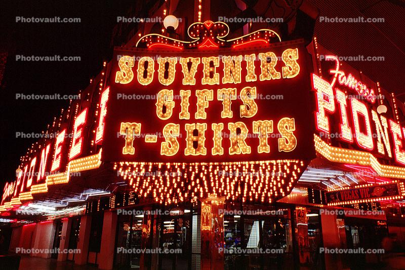 Night, Neon lights, Exterior, Outdoors, Outside, Nighttime, Downtown Vegas