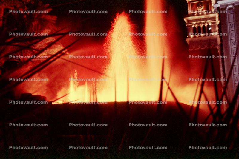 Flaming Water Fountain, aquatics, Ablaze