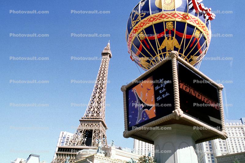 Montgolfier brothers, Paris, Las Vegas Paris Hotel, Casino, building, Eiffel Tower