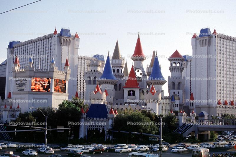Excaliber, Hotel, Casino, building, Cars, vehicles, Automobile