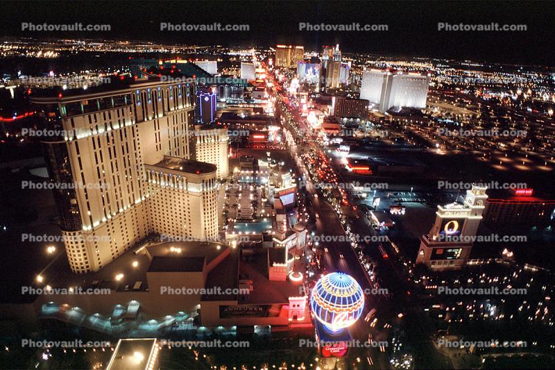 Bellagio, The Strip, Night, Nighttime, Neon Signs, buildings, casino, street, Las Vegas Blvd