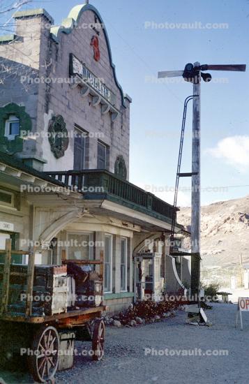 Rhyolite, Railroad signal, building, 1972, 1970s