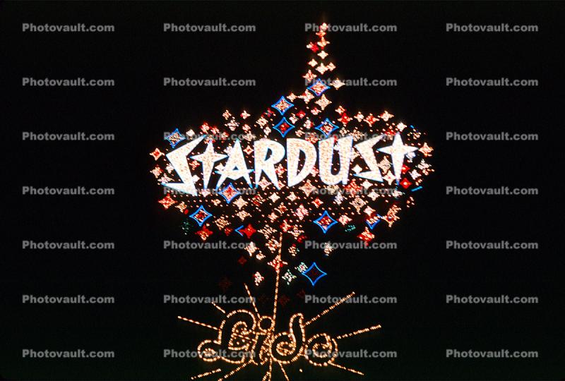 Stardust, Lido, Neon Sign, Hotel, Casino, night, nighttime, neon, sign, 1985, 1980s
