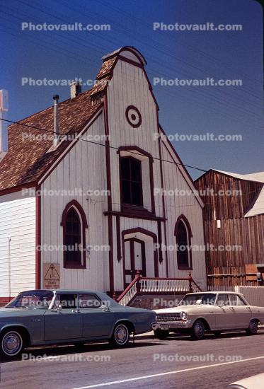 1st Presbyterian Church Building, Dodge Car, August 3 1967, 1960s
