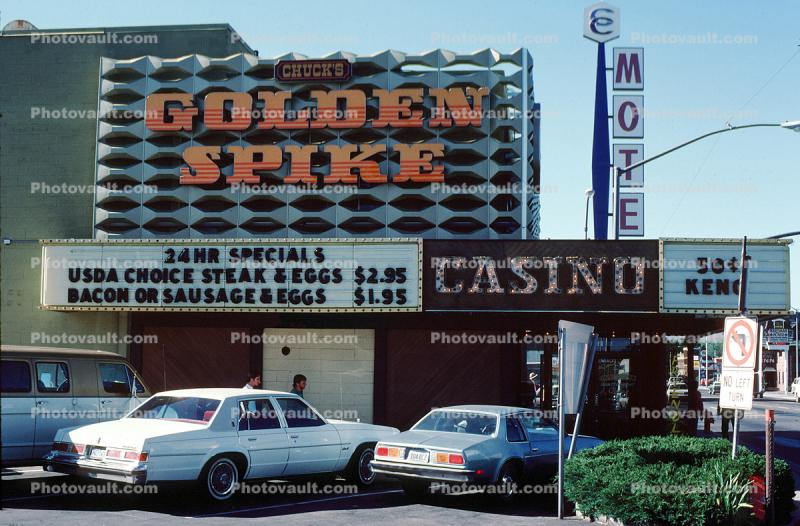 Golden Spike, Casino, Motel, Cars, vehicles, Automobile, 1985, 1980s