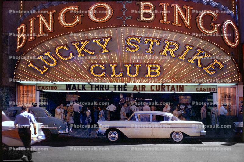 Lucky Strike Club Casino, Chevy Impala Car, Bingo, 1961