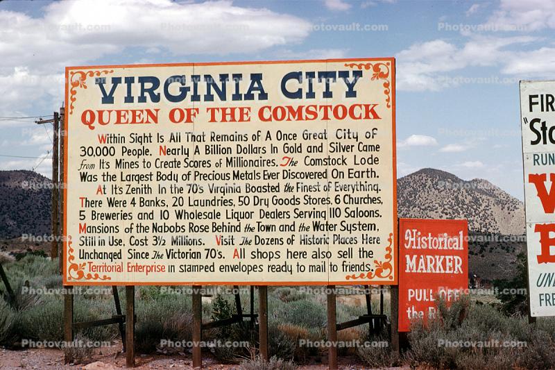 Virginia City, Queen of the Comstock, June 1969, 1960s