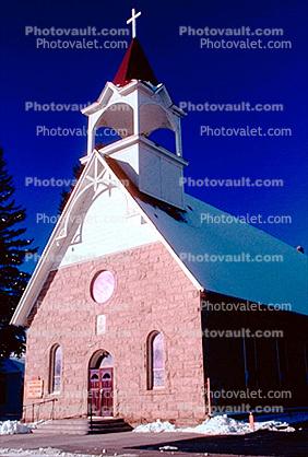 Cross, Church, Building, steeple, Del Norte
