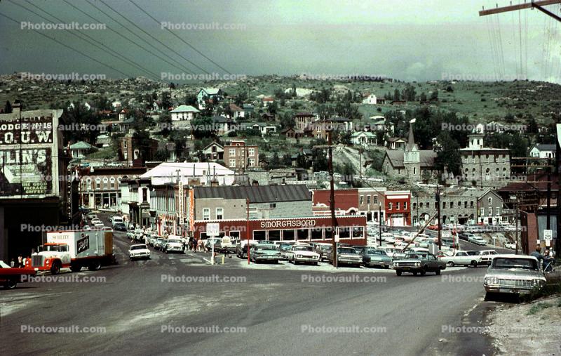 Exterior, Outside, Outdoors, Building, main street, downtown, Little Town, Americana, Central City, 1967, 1960s