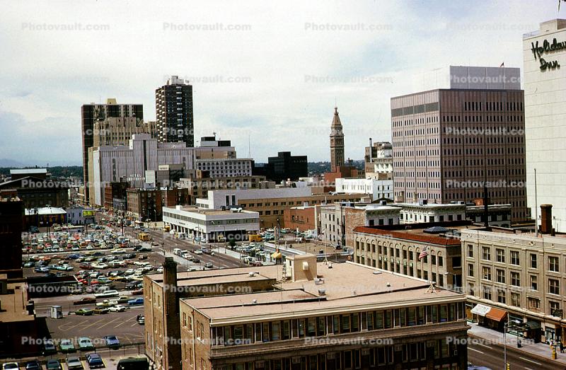 Denver Skyline, buildings, July 1974, 1970s