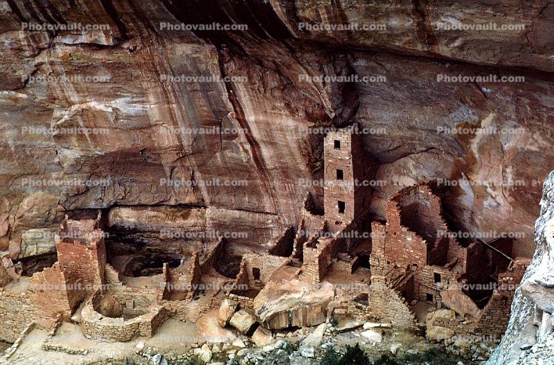 Cliff Palace, Cliff Dwellings, Cliff-hanging Architecture, buildings, ruin
