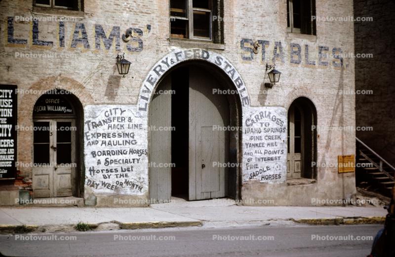 Livery & Feed Stables, Central City, August 1969