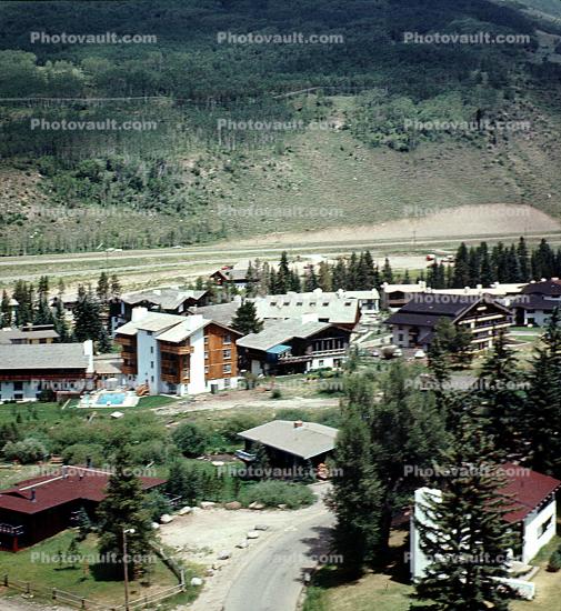 town, buildings, hotels, July 1970