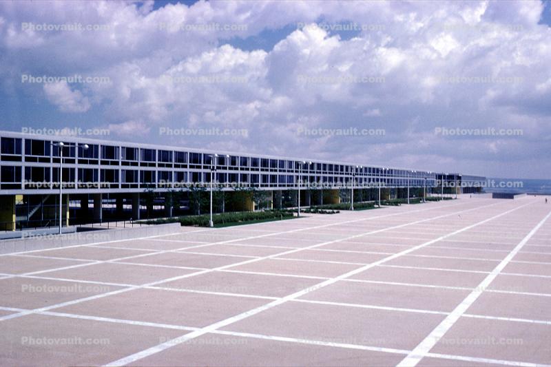 building, clouds, United States Air Force Academy, August 1961, 1960s