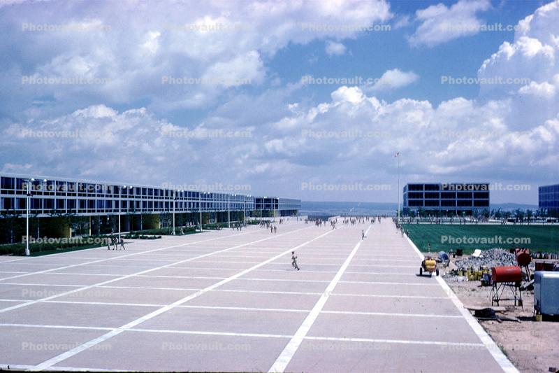 building, clouds, United States Air Force Academy,  IATA: AFF, August 1961, 1960s