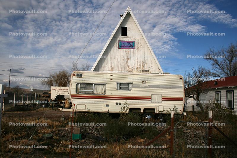 A-Frame House, trailer, home, Building, domestic, domicile, residency, housing