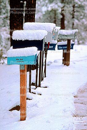 Mailbox in the Snow, cold, ice