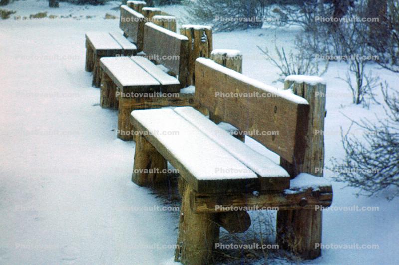Bench, Snow
