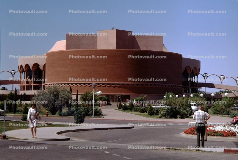 Grady Gammage Memorial Auditorium, Arizona State University, building, Tempe, June 1968, 1960s