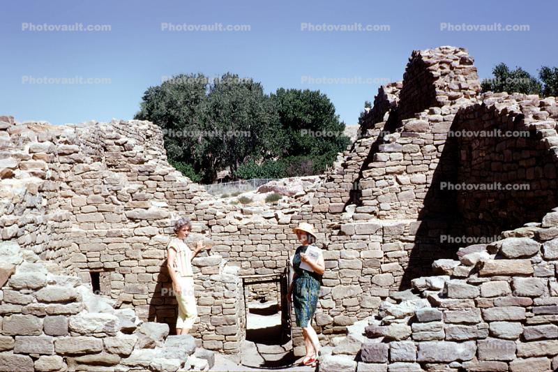 stones, rock, ruins, women, September 1963