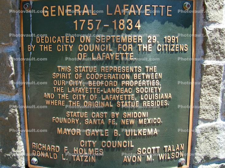 General Lafayette, 1757-1834, Downtown, 3 July 2005