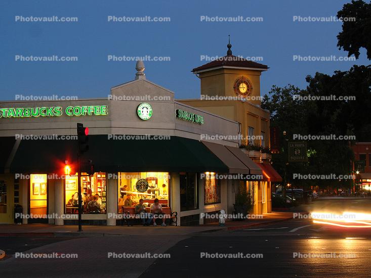 Starbucks, Downtown, Twilight, Dusk, Dawn, 11 July 2006