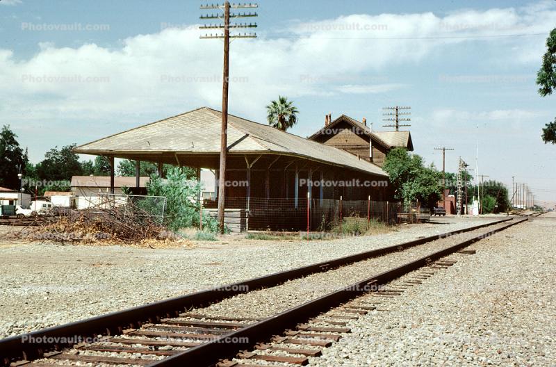 Old Train Station, Railroad Tracks, 10 August 1983