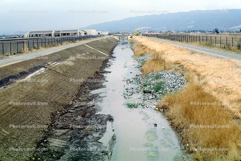 Canal, Water Channel, Run-off, drainage, Drain, 19 August 1983