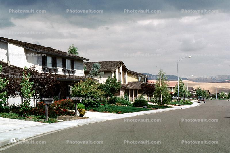 Houses, homes, street, suburban, urban sprawl, Buildings, 23 September 1983