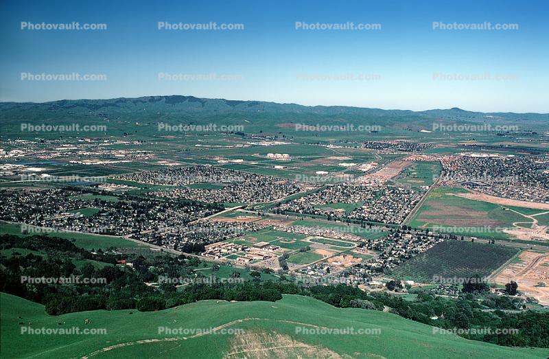 Valley, hills, mountains, houses, homes, texture, suburban, urban, sprawl, 27 March 1984