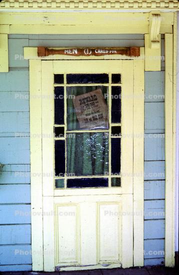 Men Cared For, Door, Entry, Wild West structures, March 1974