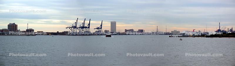 Harbor, Buildings, Galveston, Panorama