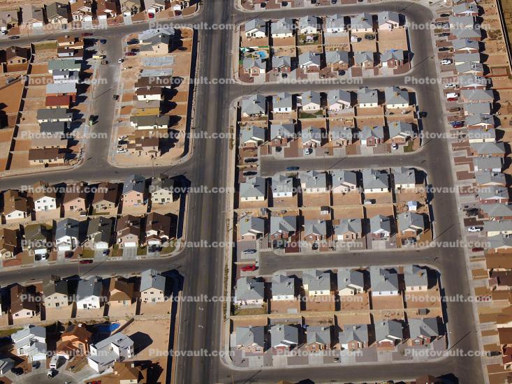homes, texture, suburban, urban, sprawl, Aerial over El Paso