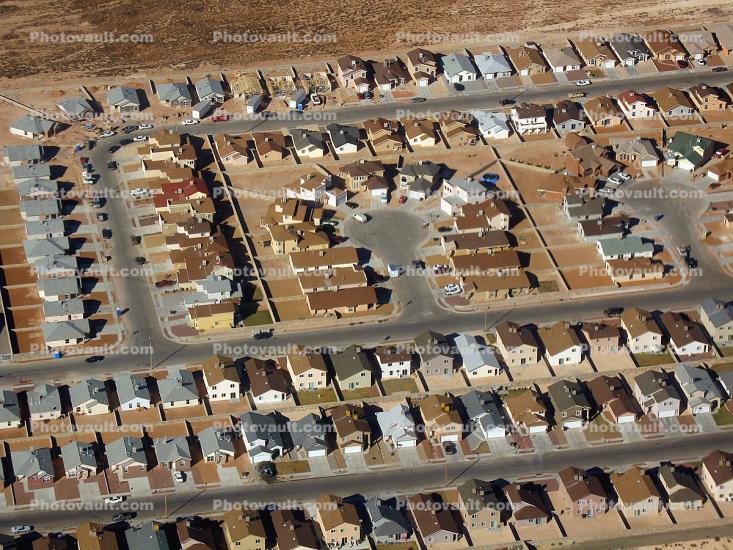 Cul-de-Sac, homes, texture, suburban, urban, sprawl, Aerial over El Paso