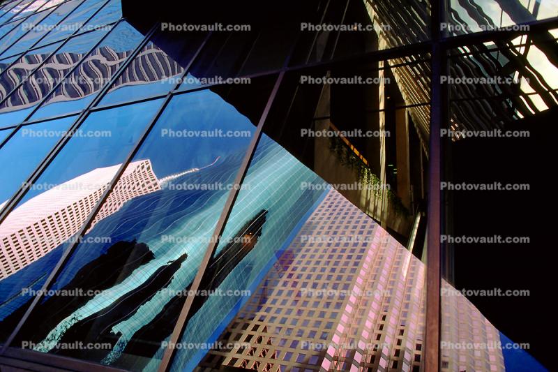 Abstract Reflecting Buildings in Downtown Houston, 15 January 1985