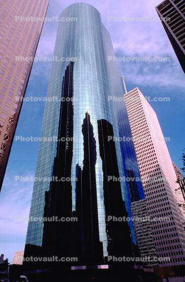 Glass Reflecting Skyscraper in Houston, 15 January 1985